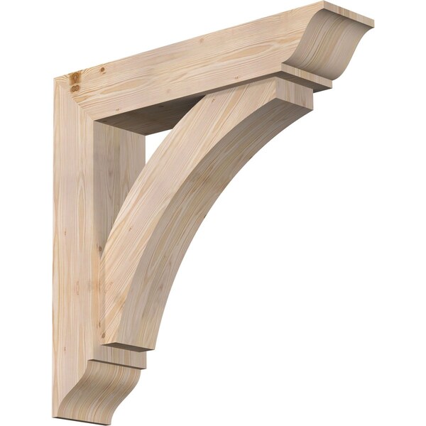 Ekena Millwork Thorton Traditional Smooth Bracket w/ Offset Brace, Douglas Fir, 7 1/2"W x 34"D x 34"H BKT0806X34X34THR01SDF - main